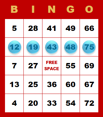 Bingo - kombinácia v riadku