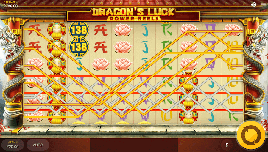 Dragon's Luck Power Reels - ukážka výherných kombinácií