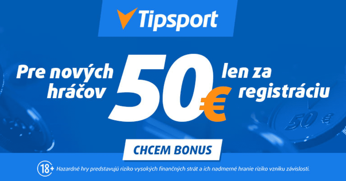 Bonus 50 € pre nových hráčov na tipovanie - Tipsport