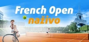Sledujte French Open naživo a získajte bonus 15 € od Tipsportu