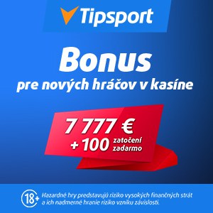 Vstupný bonus pre nových hráčov v kasíne Tipsport - 300x300