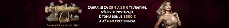 Vstupný bonus 2022 do SYNOT TIP Casino - 728x90