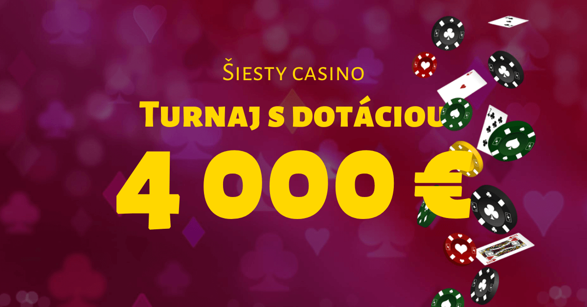 Šiesty kasíno turnaj s dotáciou až 4000 € v SynotTIP Casino