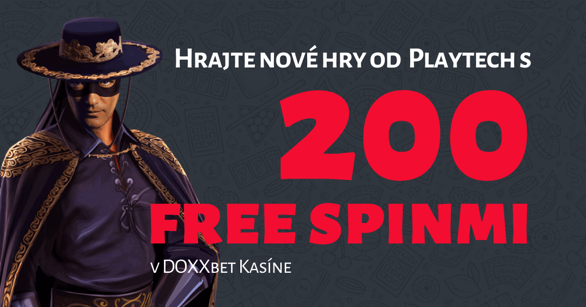 Nové Playtech hry s 200 spinmi zadarmo v DOXXbet Kasíno