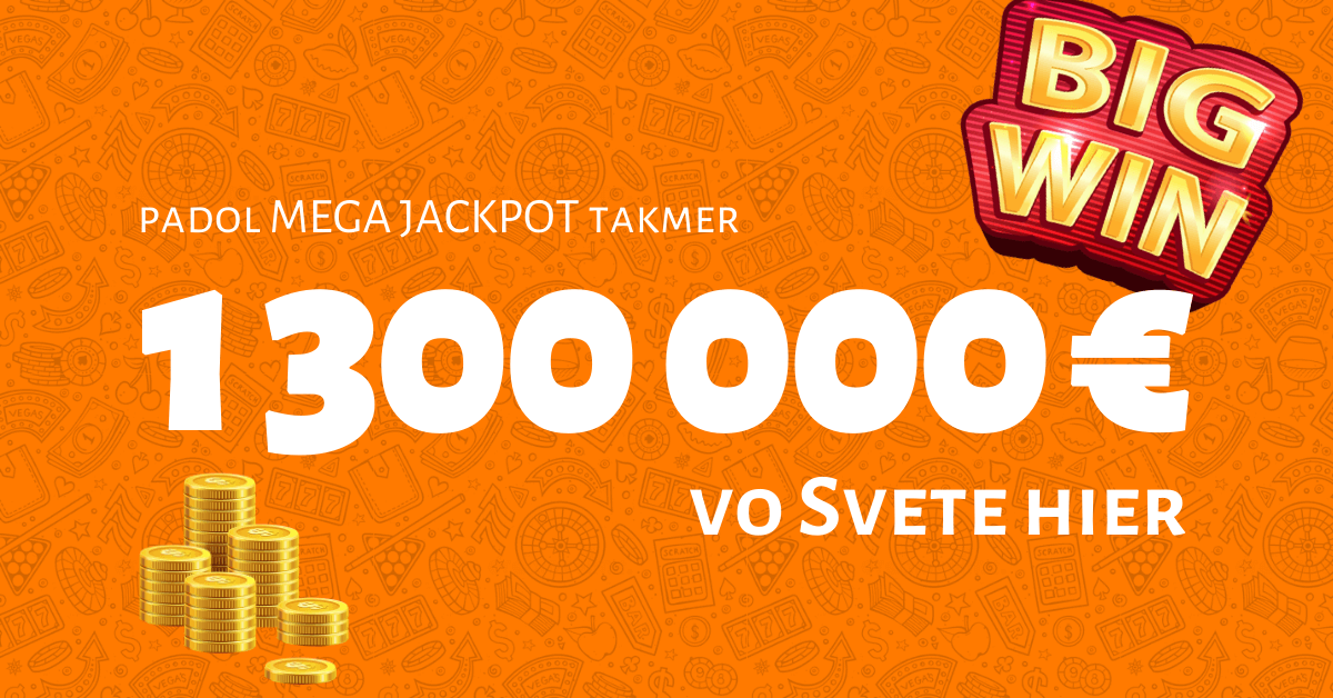 Slovensko má nového milionára, v Niké Svet hier padol MEGA JACKPOT takmer 1 300 000 €