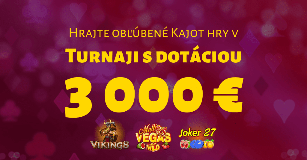 Hrajte štvrtý turnaj v tomto roku v SYNOTtip Casino s dotáciou 3000 €