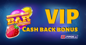 V eTIPOS kasíne na vás čaká VIP cashback bonus každý deň až 430 € a 20 free spinov