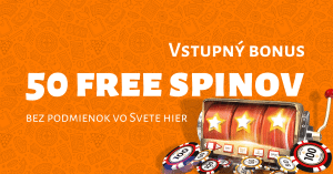 Vstupný bonus 50 free spinov v online kasíne Svet hier