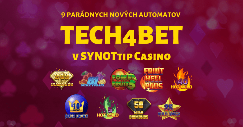 9 nových online automatov Tech4bet v SYNOTtip kasíne