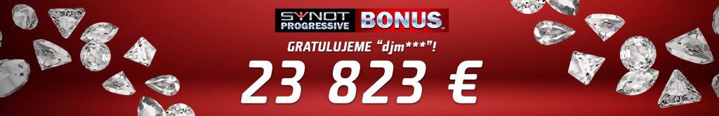 SYNOT progressive bonus - banner Gratulujeme