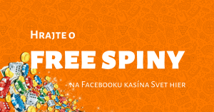 Súťaž o free spiny na Facebooku Sveta hier