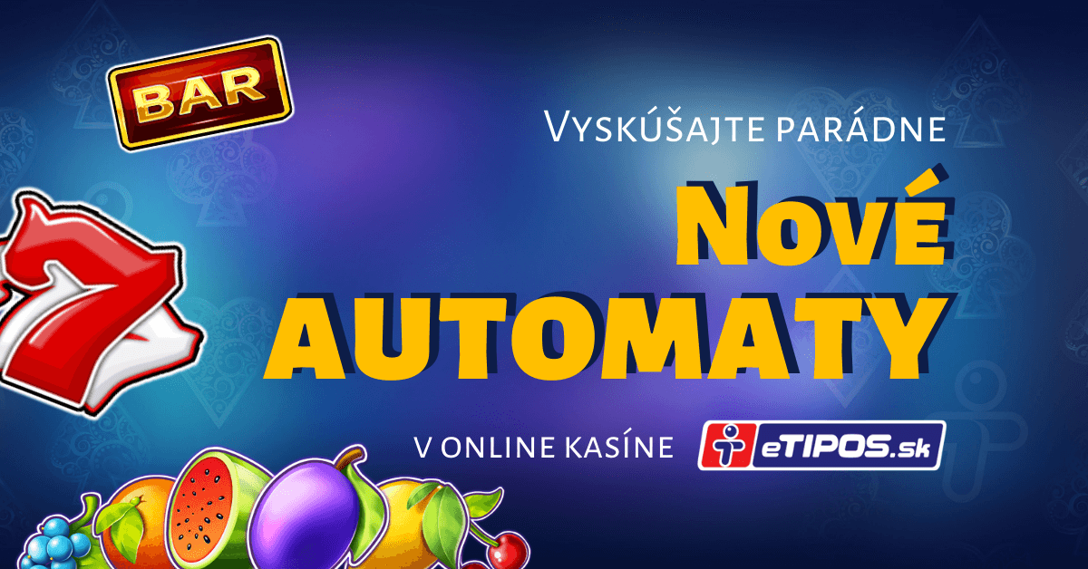 5 nových online automatov v kasíne eTIPOS.sk