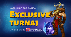 Exclusive turnaj o 5000 € v Kajot hrách - eTIPOS kasíno