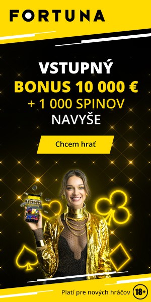 Nový vstupný bonus do Fortuna Casino - 10 000 € ku vkladu + 1000 free spinov - 300x600