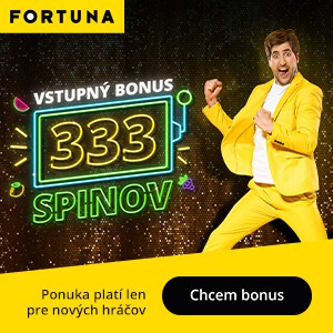 Vstupný bonus do kasína Fortuna 333 free spinov - 300x300