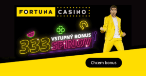 Vstupný bonus 333 free spinov v kasíne Fortuna