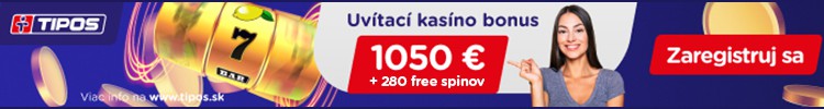 eTIPOS kasíno - kampaň Uvítací bonus - 750x100