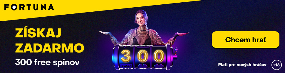 Fortuna casino vstupný bonus 300 free spinov zadarmo - 970x250