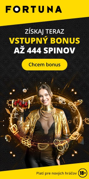 Nový vstupný bonus 444 free spinov pre nových hráčov - Fortuna Casino - 300x600