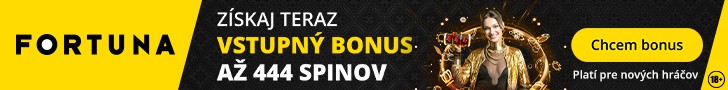 Nový vstupný bonus 444 free spinov pre nových hráčov - Fortuna Casino - 728x90