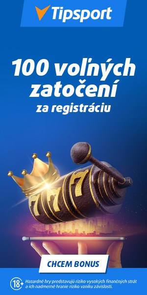 Registračný bonus 100 free spinov pre nových hráčov v Tipsport kasíne - 300x600