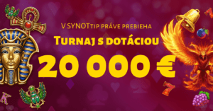Turnaj s dotáciou 20 000 € v online kasíne SYNOTtip - január 2022