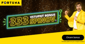 Vstupný bonus 333 free spinov do kasína Fortuna