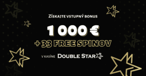 Vstupný bonus 1000 € + 33 free spinov v DoubleStar Casino