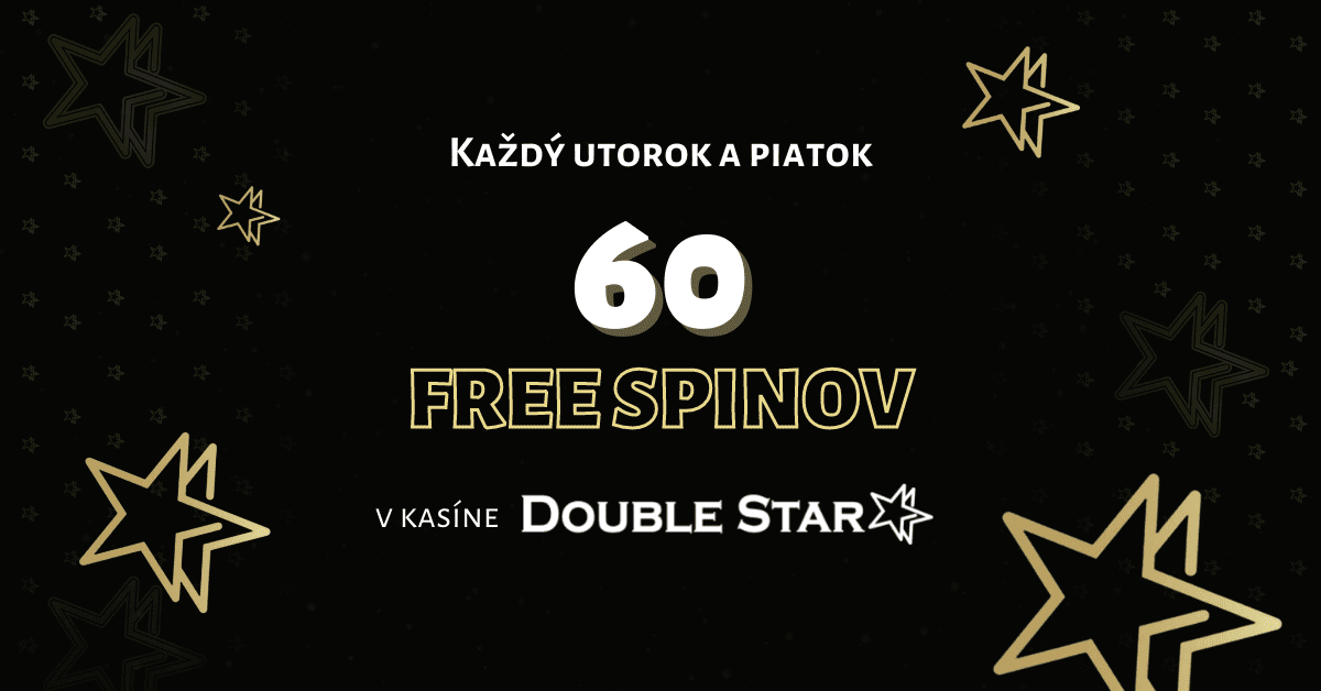 60 free spinov každý utorok a piatok v DoubleStar Casino