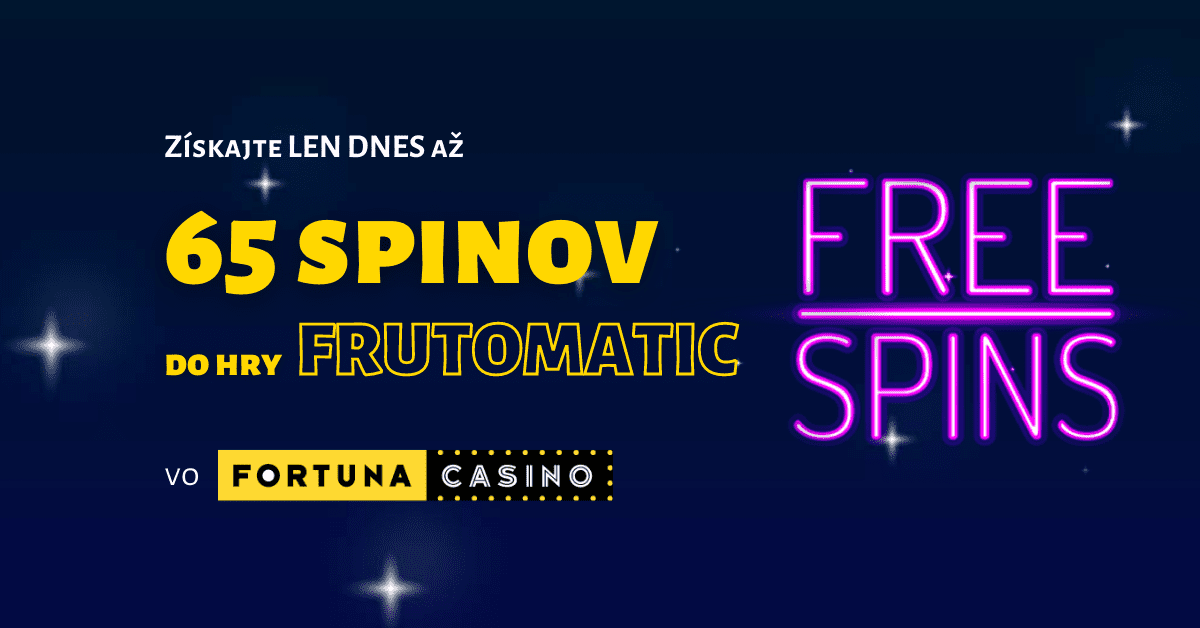 Získajte 65 free spinov do automatu Frutomatic od kasína Fortuna