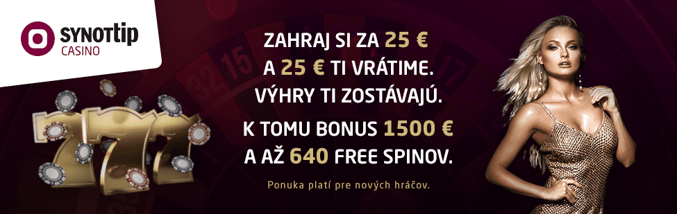 SYNOTtip Casino vstupný bonus 2022