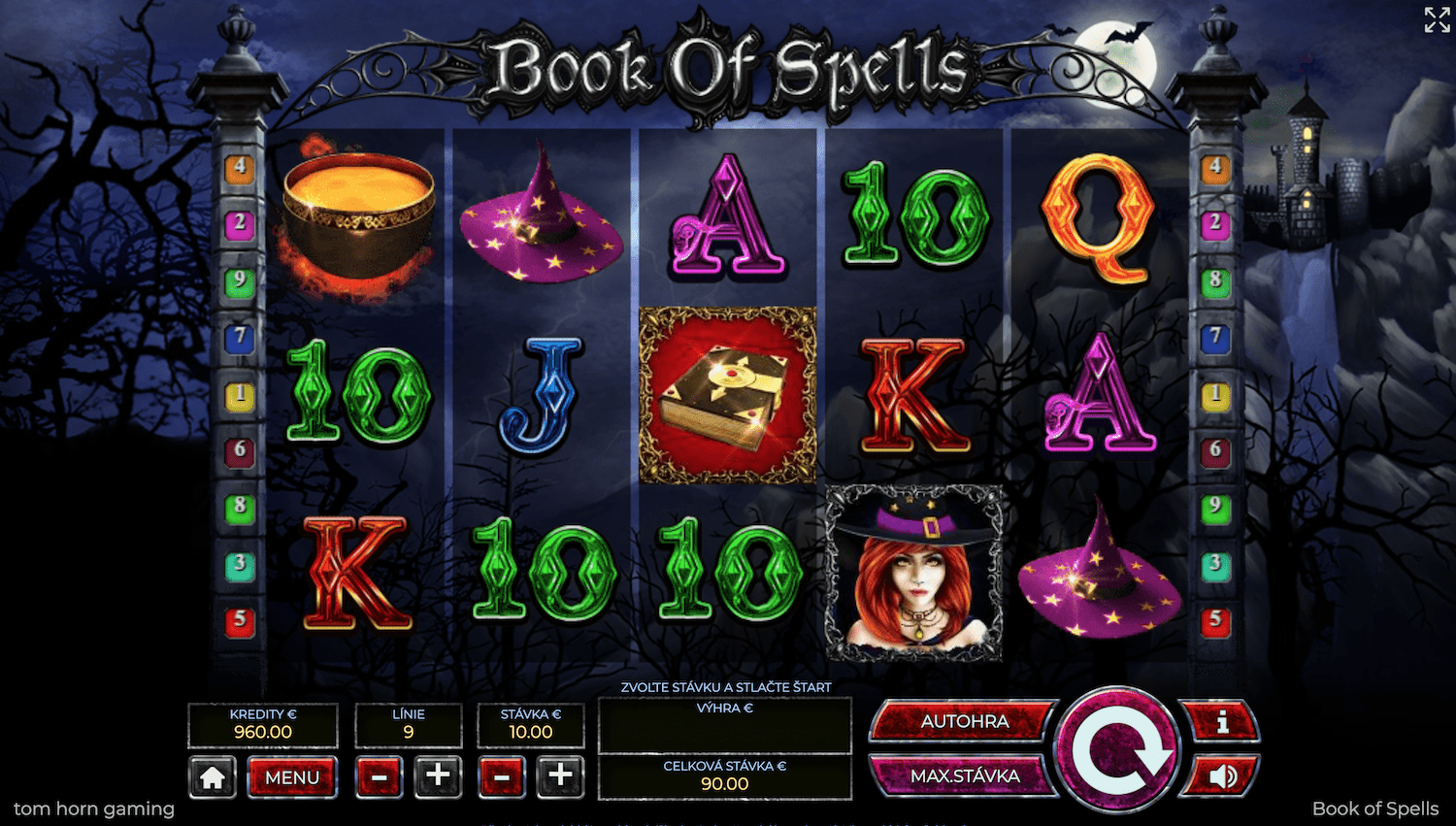 Book of Spells - online automat od Tom Horn Gaming