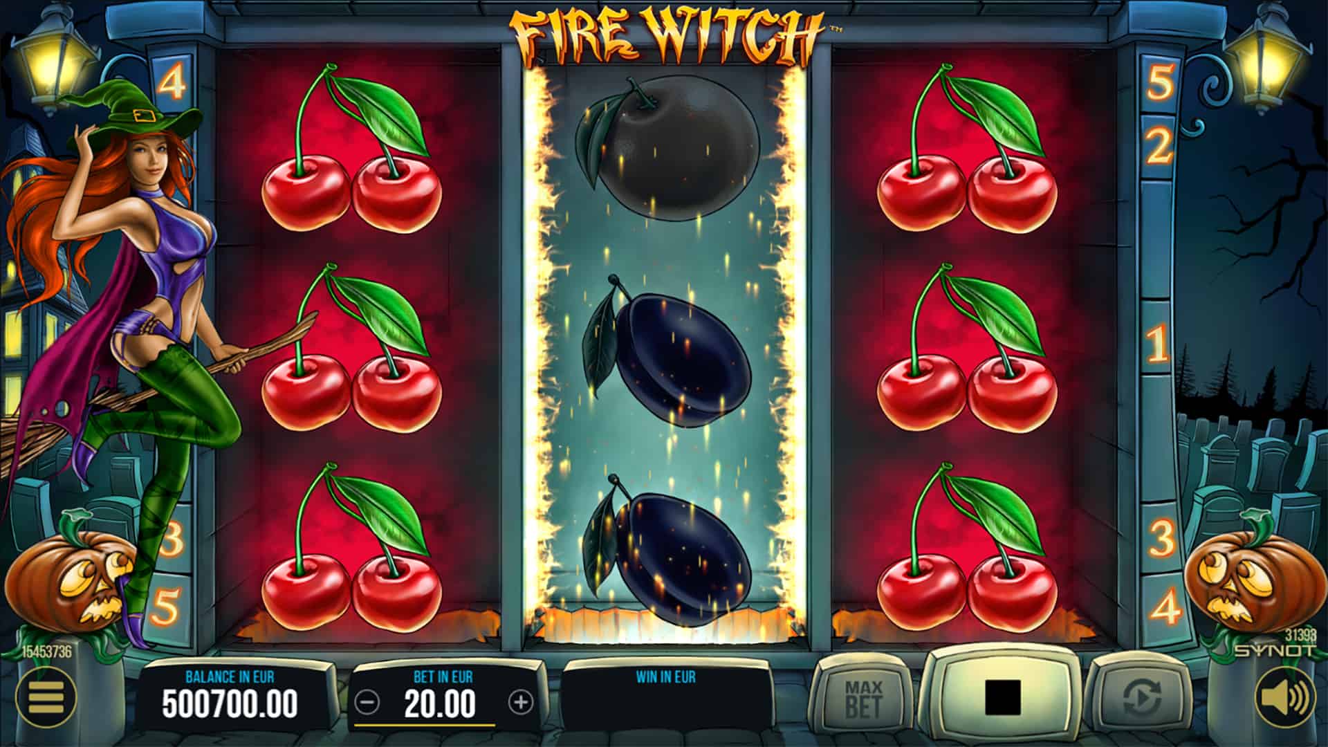 Respin dan otomatisasi Fire Witch atau SYNOT Games