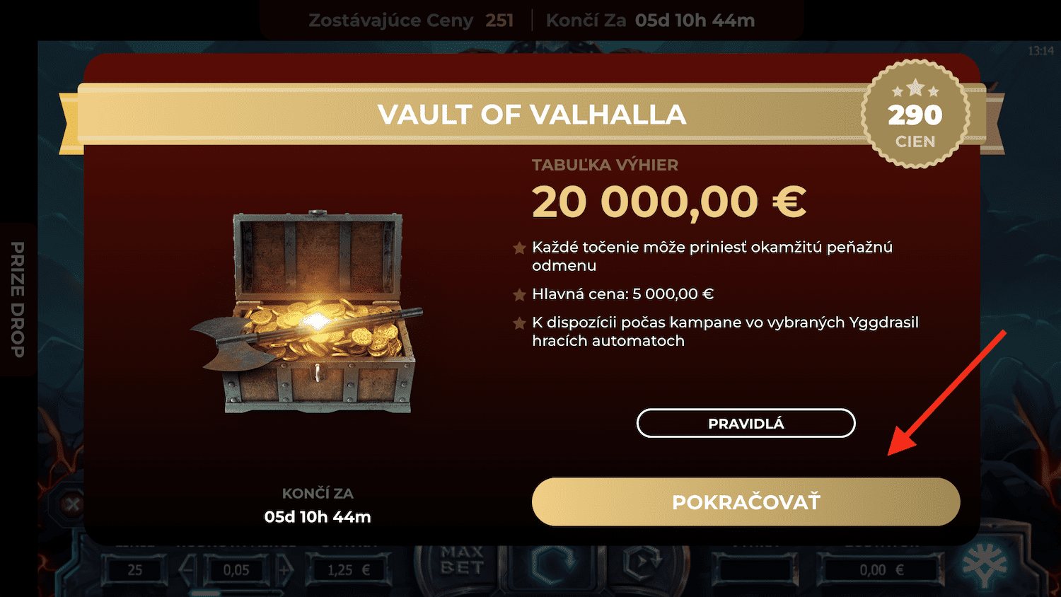 Registrácia do súťaže Vault of Valhalla