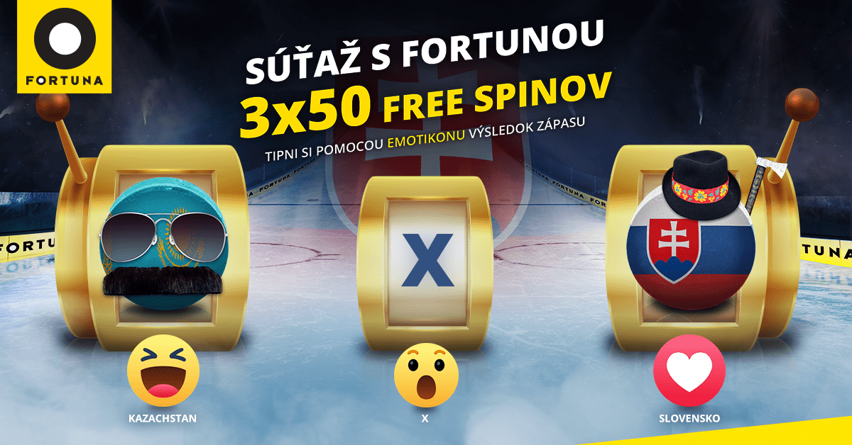Tipovačka s Fortuna kasínom o 150 free spinov - MS v hokeji 2022