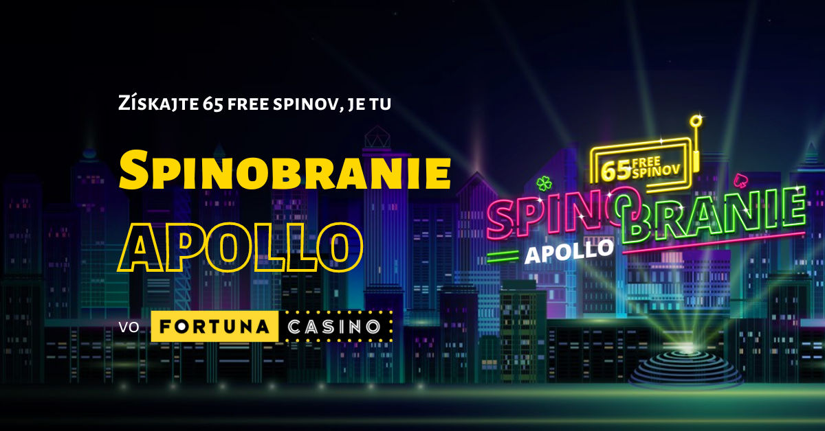 Spinobranie Apollo v kasíne Fortuna – získajte 65 free spinov len DNES