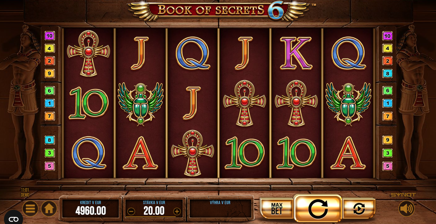 Book of Secrets 6 - ukážka automatu od SYNOT Games
