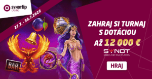 SYNOT Games turnaj v SYNOT TIP Casino - júl 2022