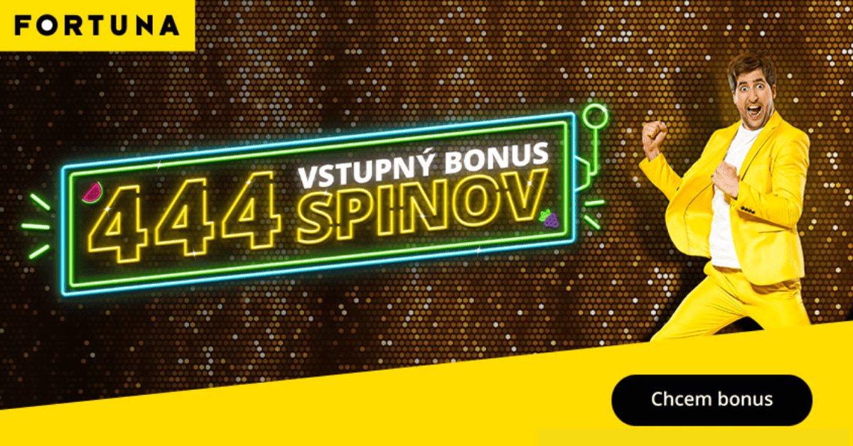 Nový vstupný bonus 444 free spinov v kasíne Fortuna