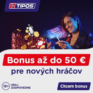 Registračný bonus až 50 € v Tipos kasíne 2024 - 300x300