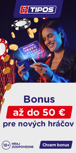 Registračný bonus až 50 € v Tipos kasíne 2024 - 300x600