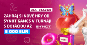 Nové SYNOT Games automaty v SYNOT TIP Casino - turnaj o 5 000 €