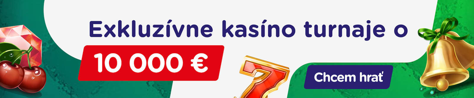 Exkluzívne kasíno turnaje o 10 000 € v eTIPOS.sk
