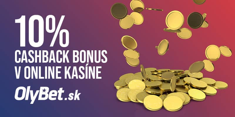 10% cashback bonus až 500 € každý týždeň v Olybet Casino