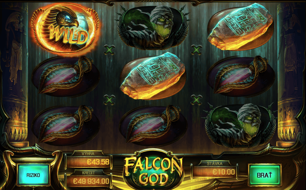 Online automat Falcon God - Apollo Games - ukážka valcov