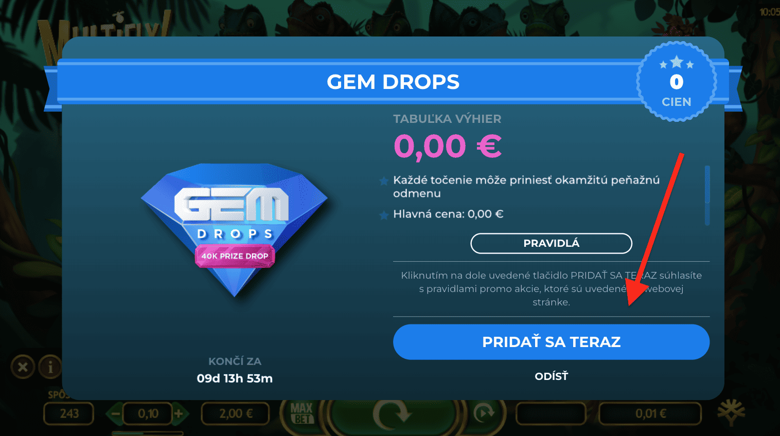 Ako sa prihlásiť do súťaže Gem Drops Yggdrasil o 40 000 €