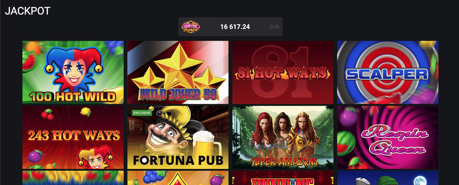 Tech4bet Royal Jackpot - Fortuna Casino