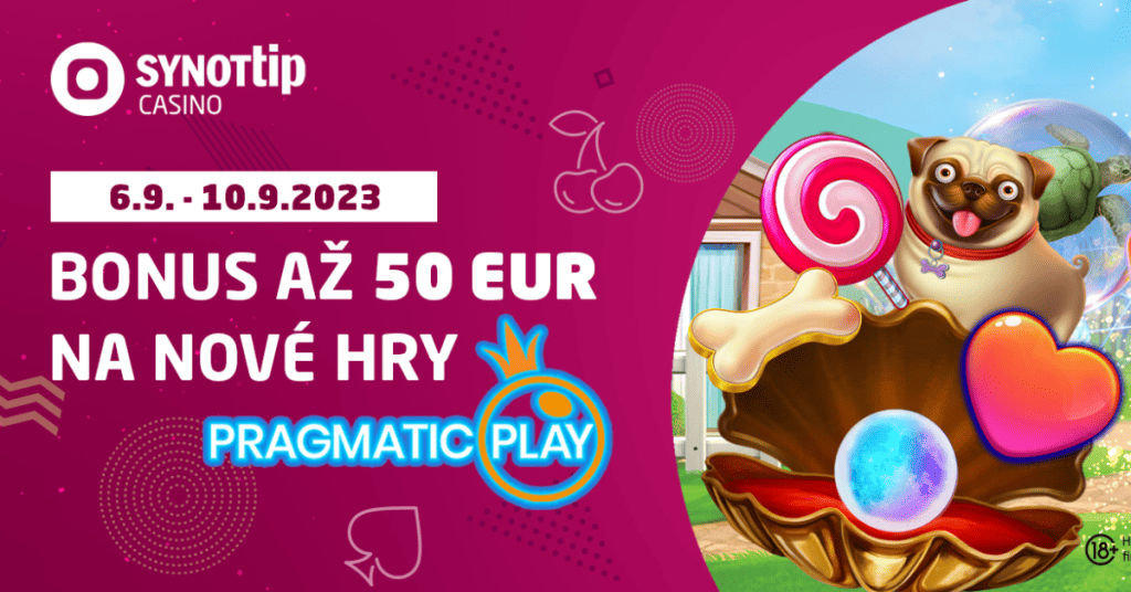 Bonus 50 Eur na nové hry od Pragmatic Play v SYNOT TIP Casino