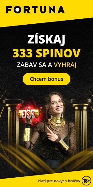 Vstupný bonus 333 free spinov pre nových hráčov vo Fortuna Casino - 300x600