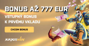 Vstupný bonus v Kajotwin casino - 777 Eur ku prvému vkladu